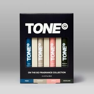 Tone In The Go Fragrance Fresh Coconut Citrus Woodland Includes 4 0.3fl Oz